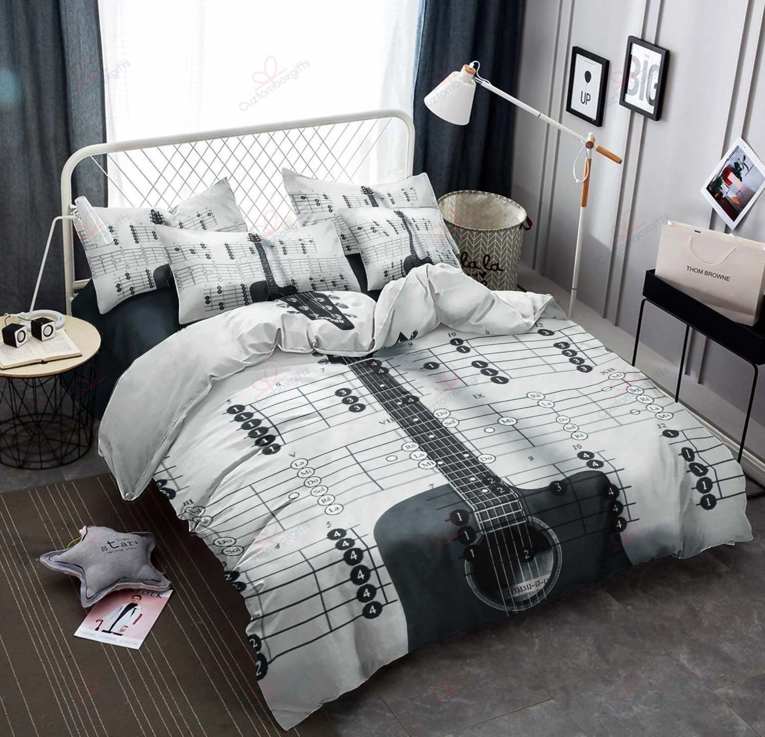 Music White Bedding Set