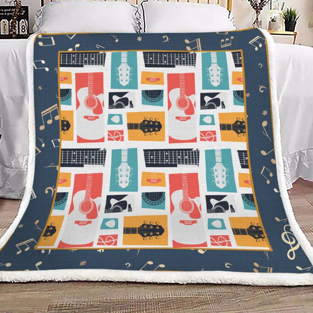 Music Sherpa Fleece Blanket