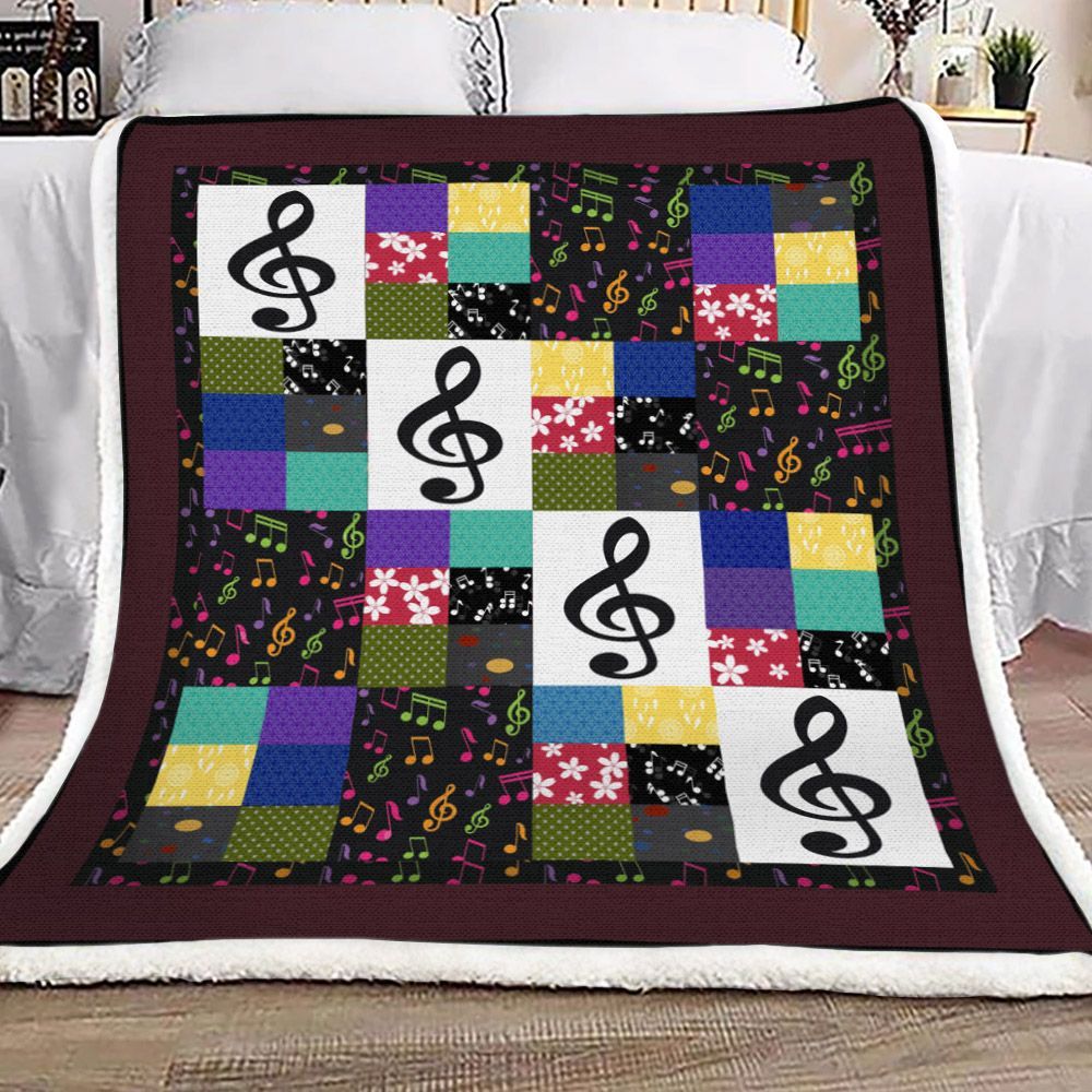 Music Sherpa Fleece Blanket