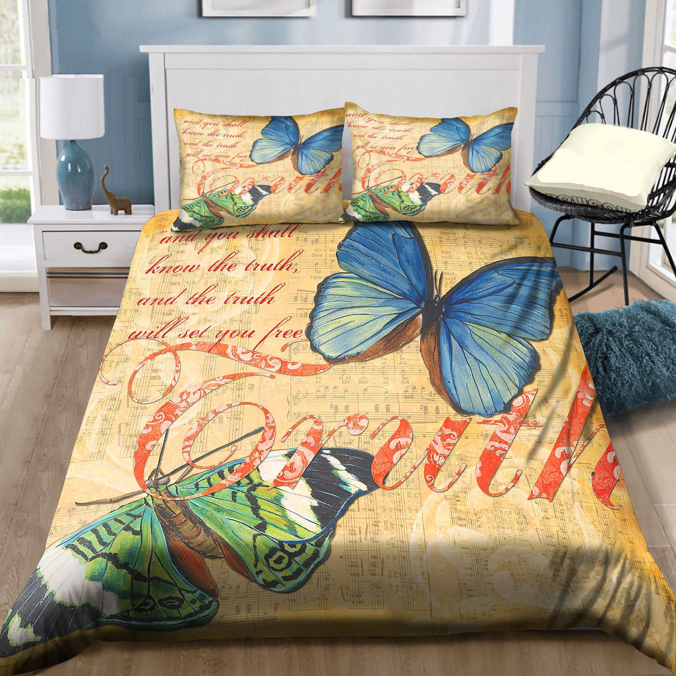 Musical Butterflies Truth Bedding Set