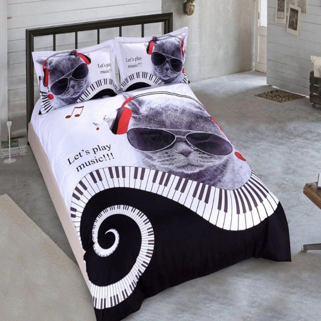 Musical Cat Bedding Set
