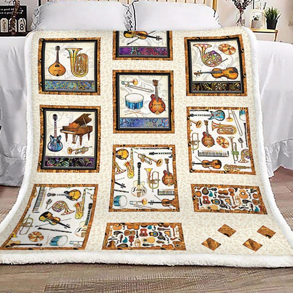 Musical Instrument Sherpa Fleece