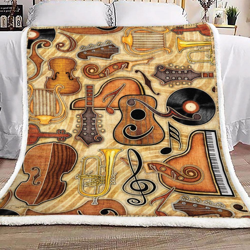 Musical Instrument Sherpa Fleece