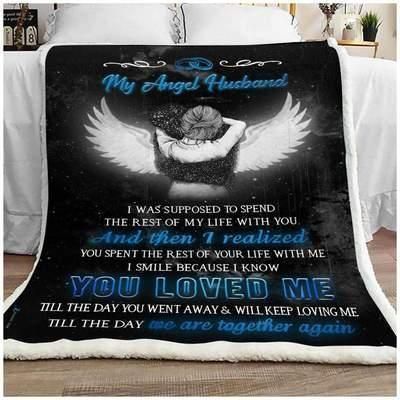 My Angel Husband Sherpa Fleece Blanket