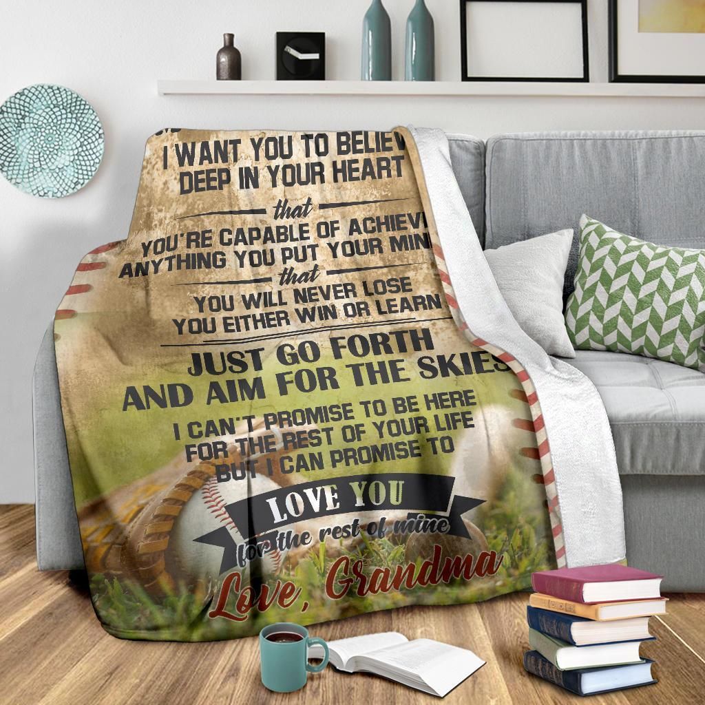 My Baseball Grandson Sherpa Fleece Blanket