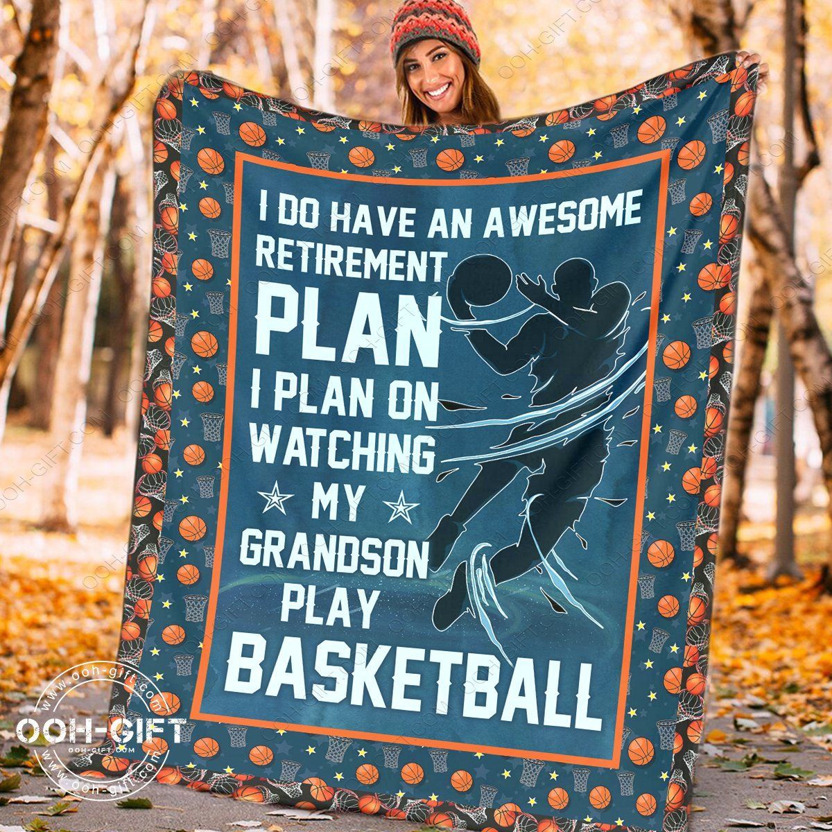 My Basketball Grandson Sherpa Fleece Blanket