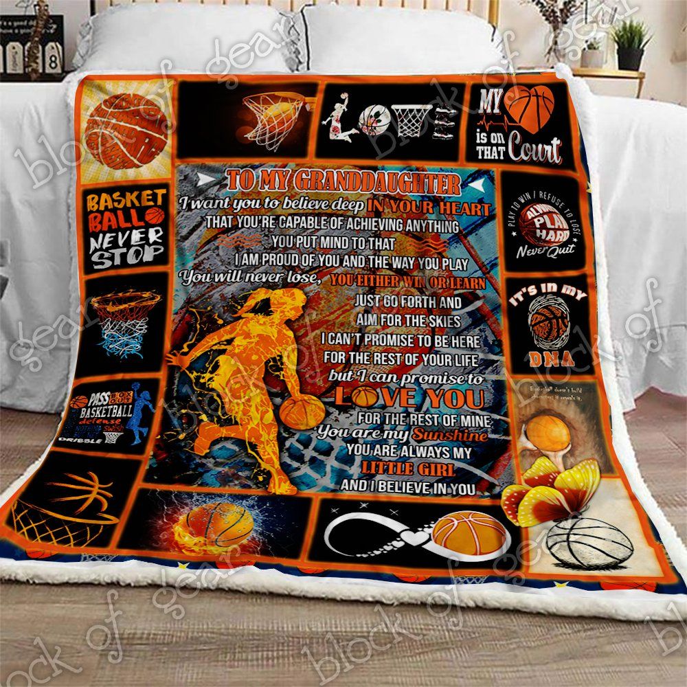 My Basketball Princess Sherpa Fleece Blanket