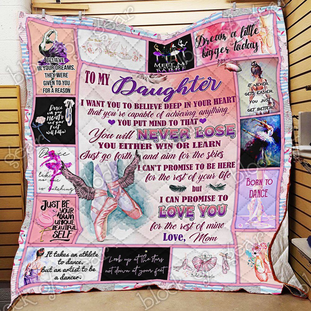 My Beloved Daughter Love Mom Ballet Quilt Pn315M Dhc11124059Dd