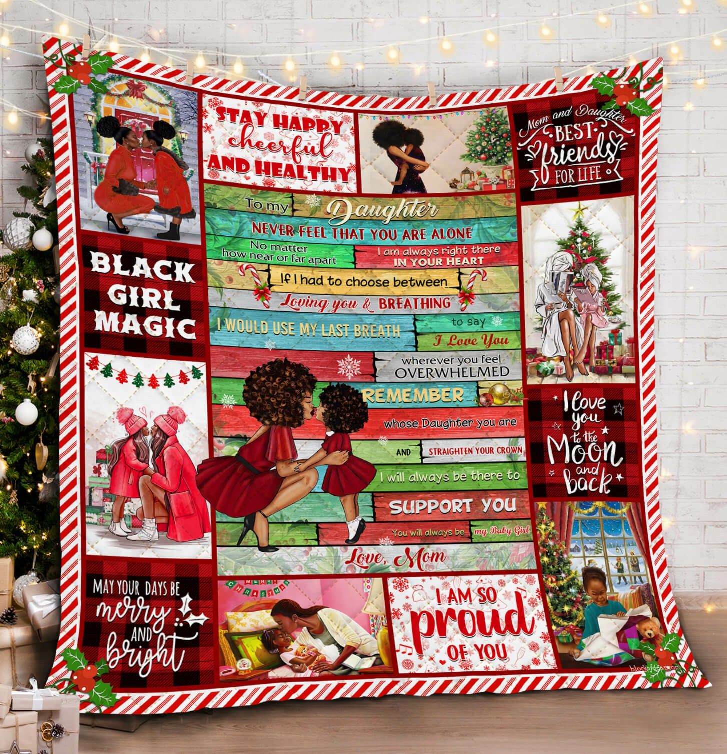 My Black Girl Christmas HHC121139TH Quilt Blanket