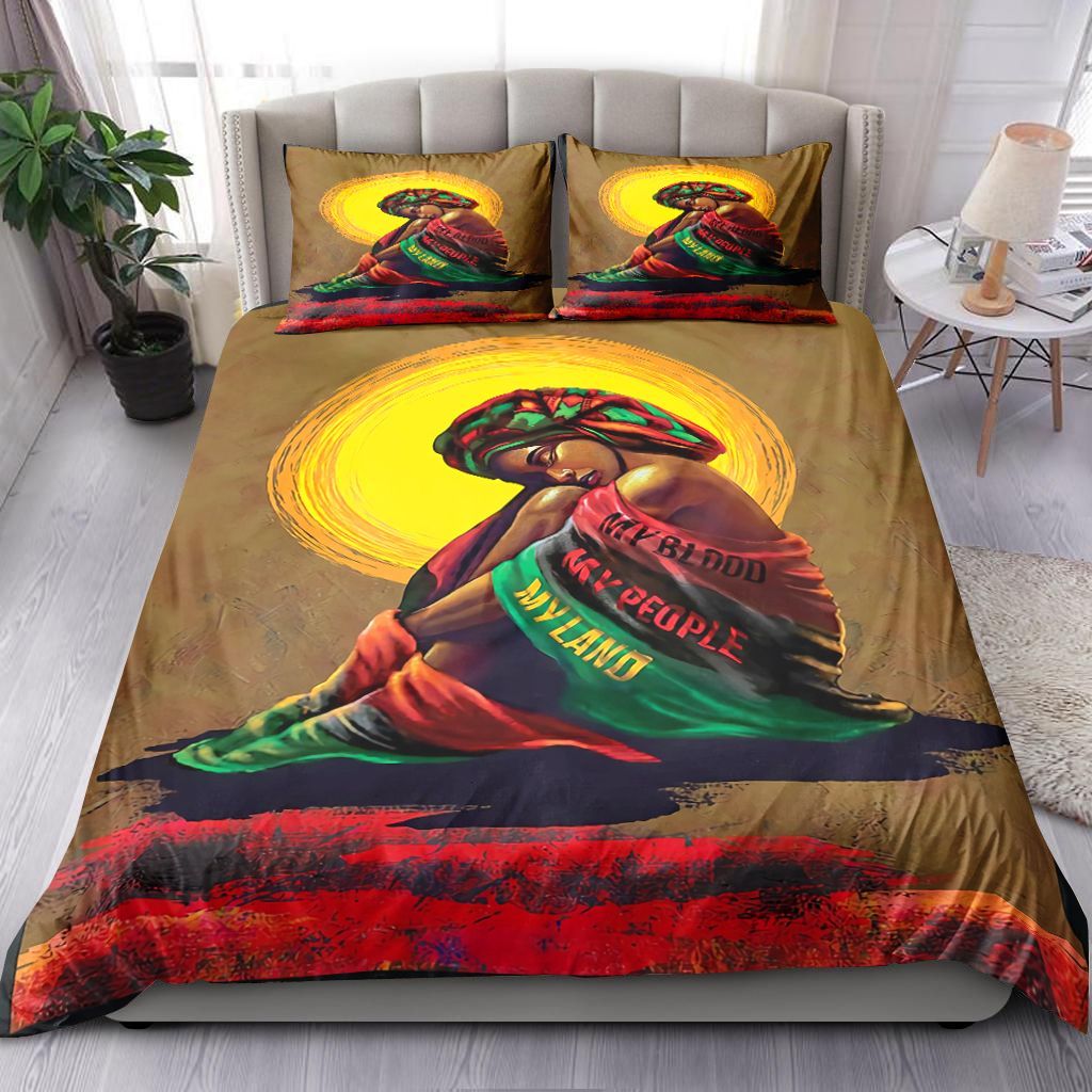My Blood My People My Land Black Girl Bedding Set