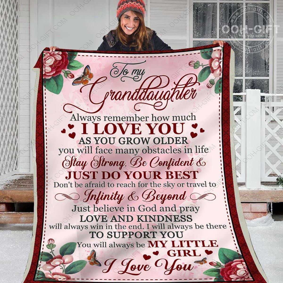 My Confident Granddaughter Sherpa Fleece Blanket