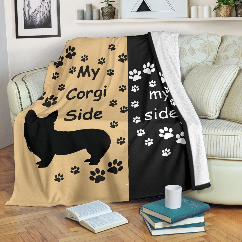 My Corgi Side Sherpa Fleece Blanket