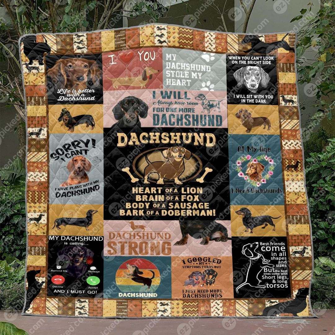 My Dachshund Is Calling PKD200694 Quilt Blanket