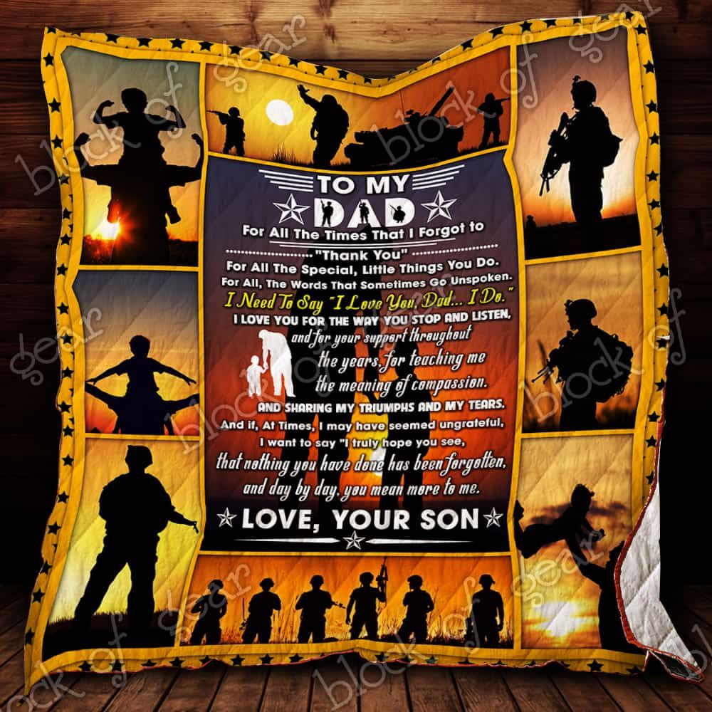 My Dad Thank You And Love You Quilt P556S Dhc11121518Dd