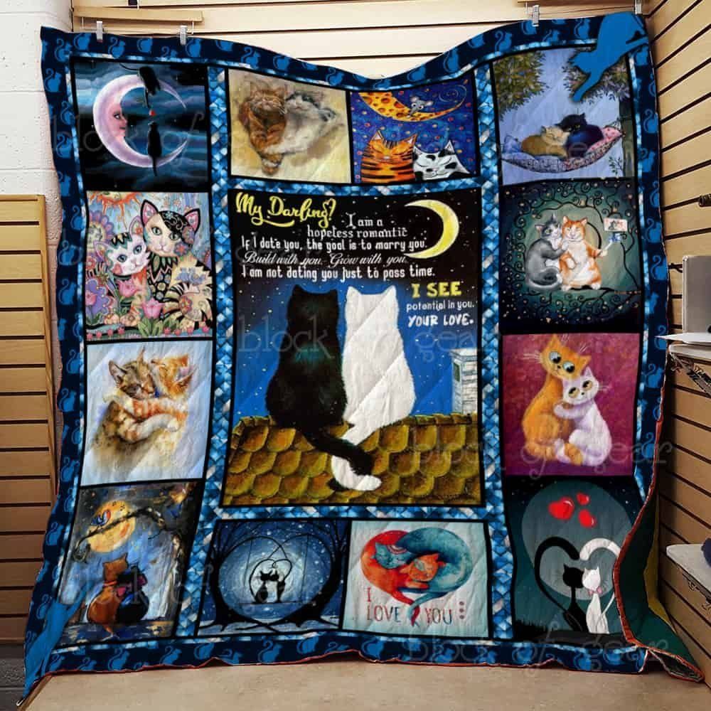 My Darling Cat Lady CL19100587MDQ Quilt Blanket