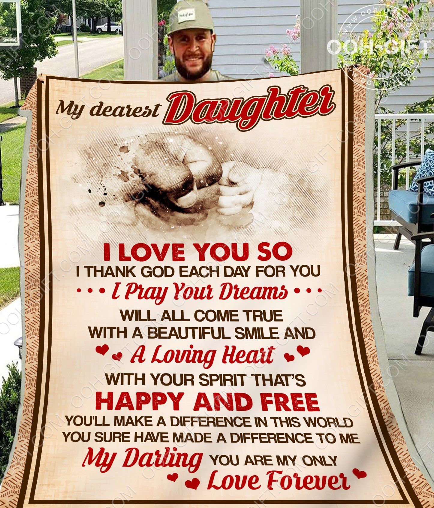 My Daughter Sherpa Fleece Blanket
