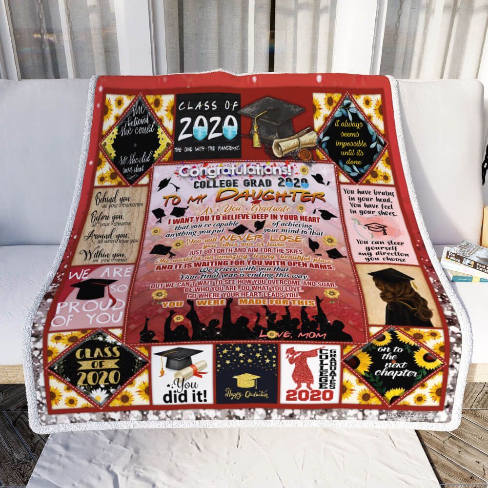 My Daughter Congratulation College Grad 2020 Sherpa Fleece Blanket