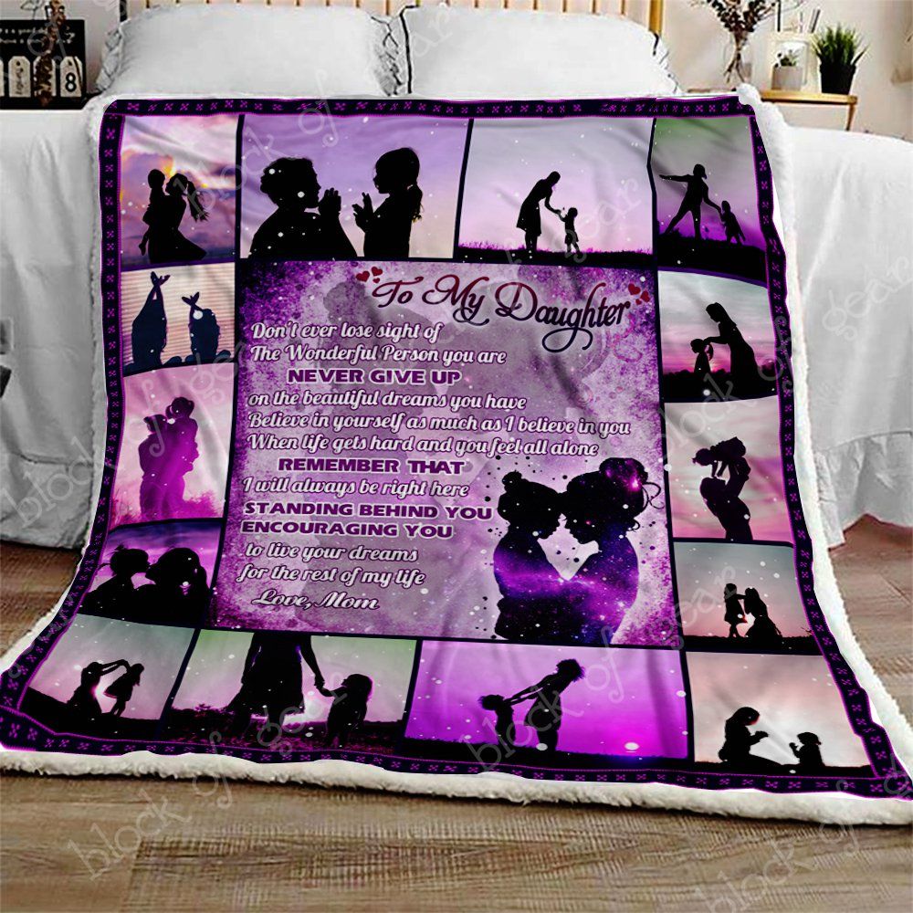 My Daughter I Love You Sherpa Fleece Blanket