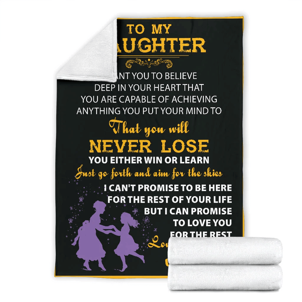 My Daughter I Want You To Believe Mom Sherpa Fleece Blanket