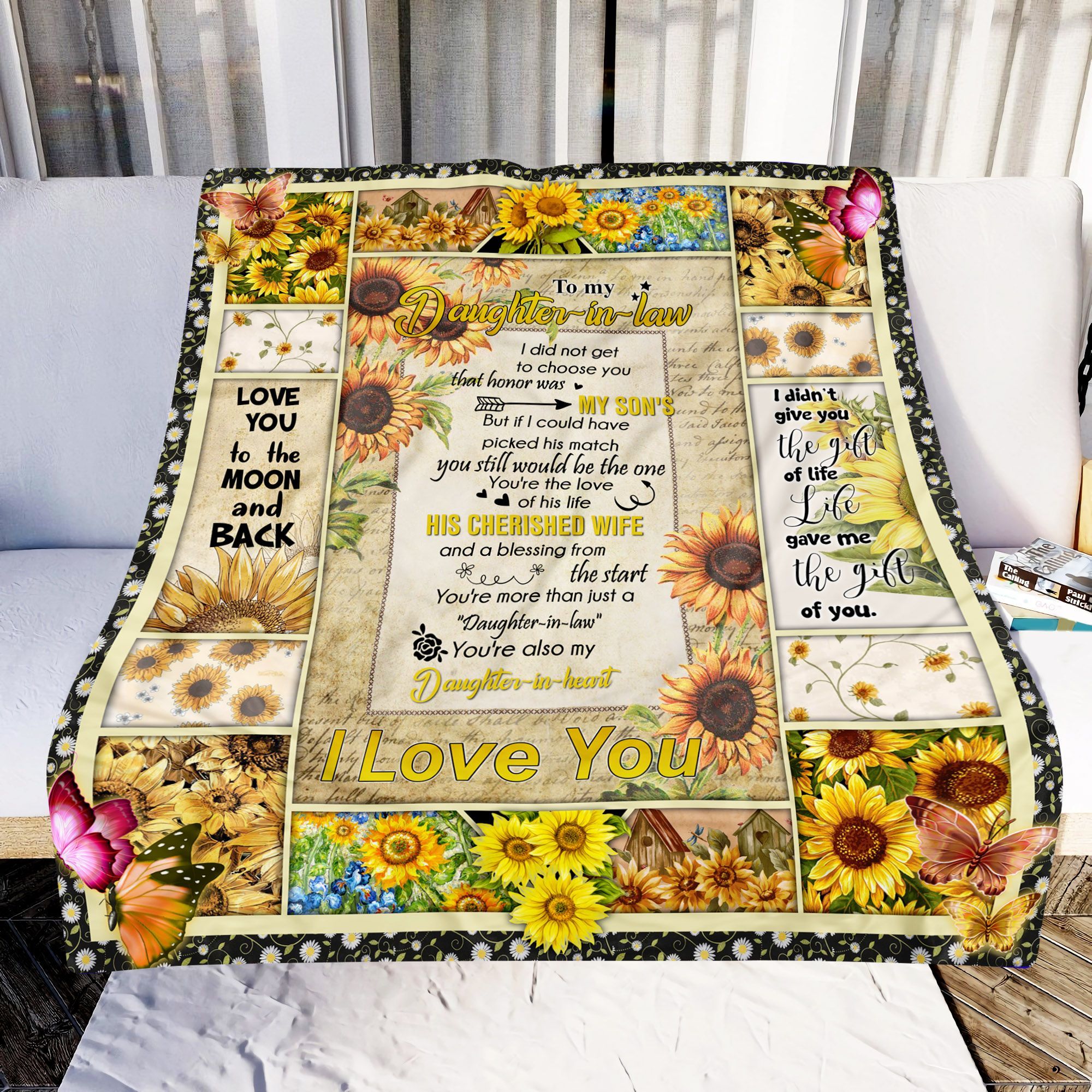 My Daughter In Law Love You Sherpa Fleece Blanket