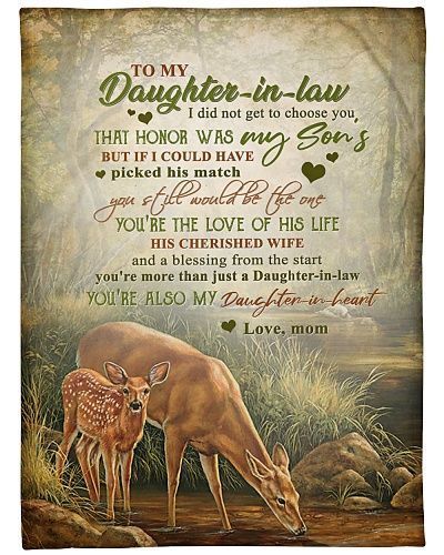 My Daughter In Law You’re The Love Of His Life My Little Deer Sherpa Fleece Blanket