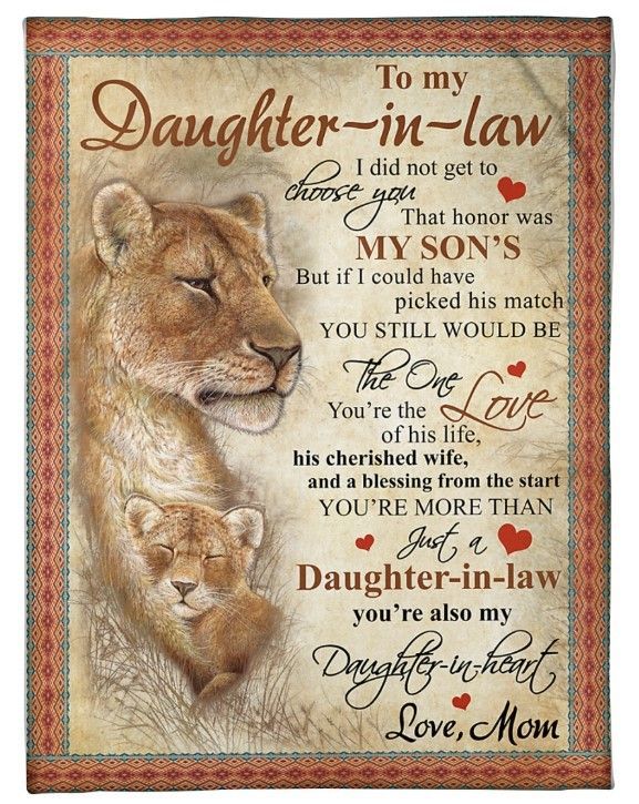 My Daughter In Law Youre My Daughter In Heart Sherpa Fleece Blanket