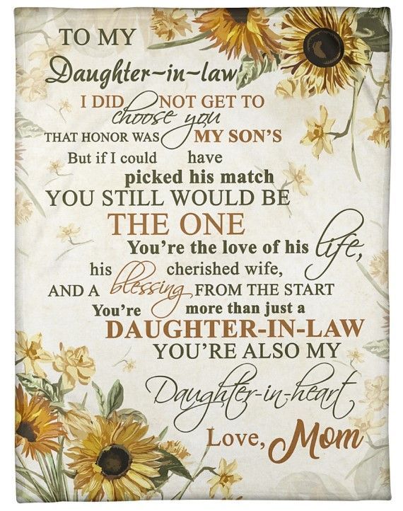 My Daughter In Law Youre My Daughter In Heart Sherpa Fleece Blanket