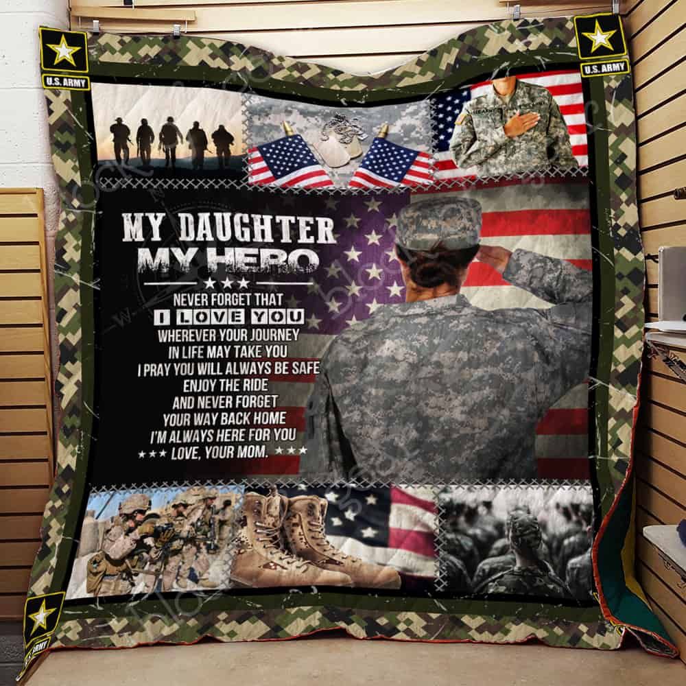 My Daughter My Hero, U.S. Army CL2100345MDQ Quilt Blanket