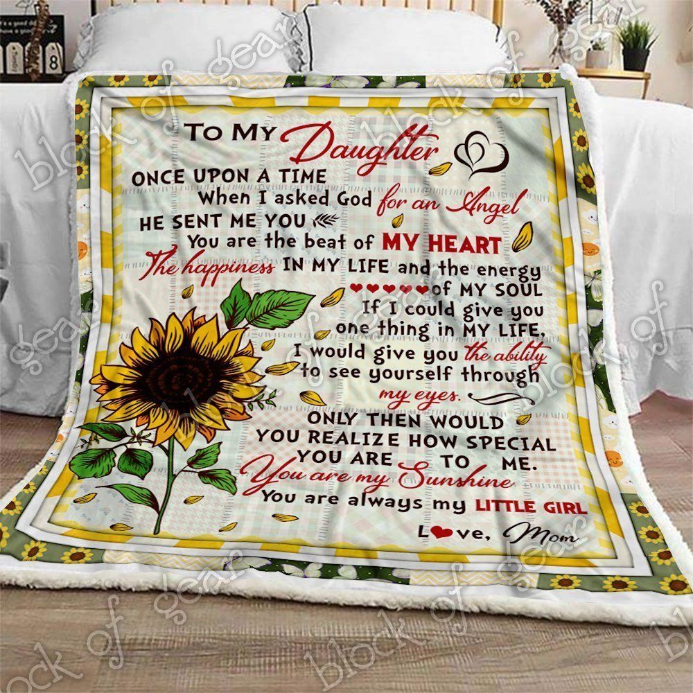 My Daughter My Sunshine Sherpa Fleece Blanket
