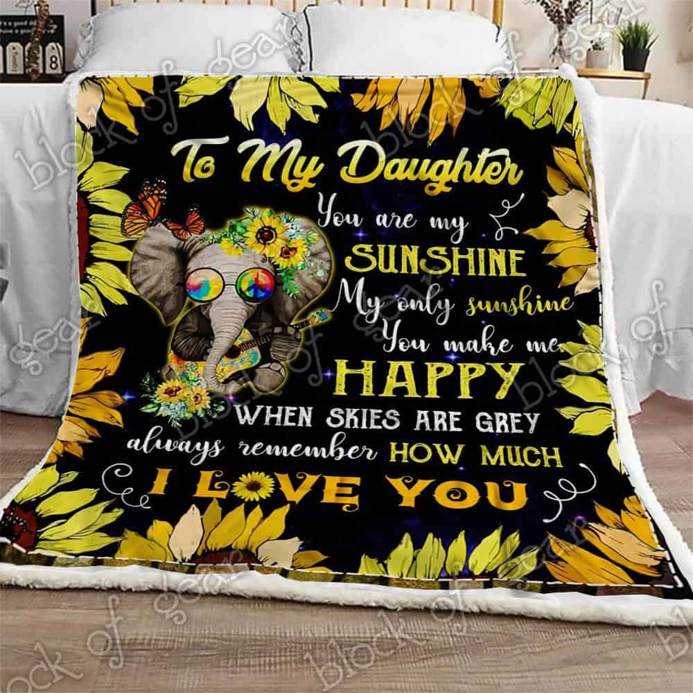 My Daughter My Sunshine Fleece Blanket