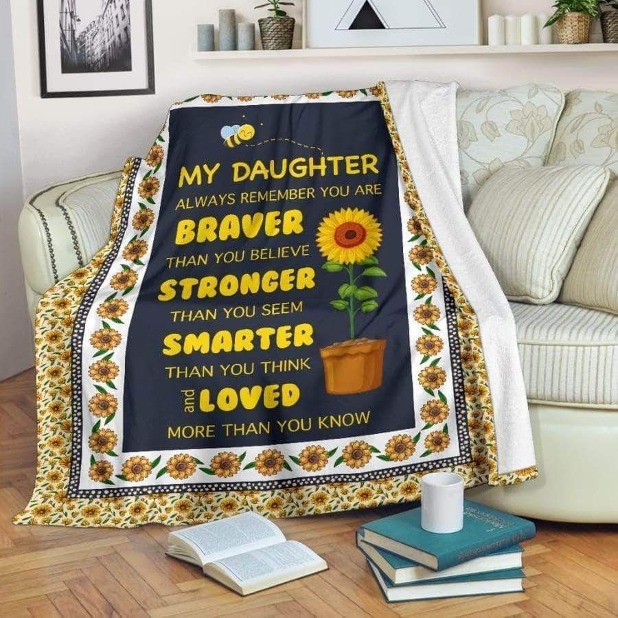 My Daughter Premium Sherpa Fleece Blanket