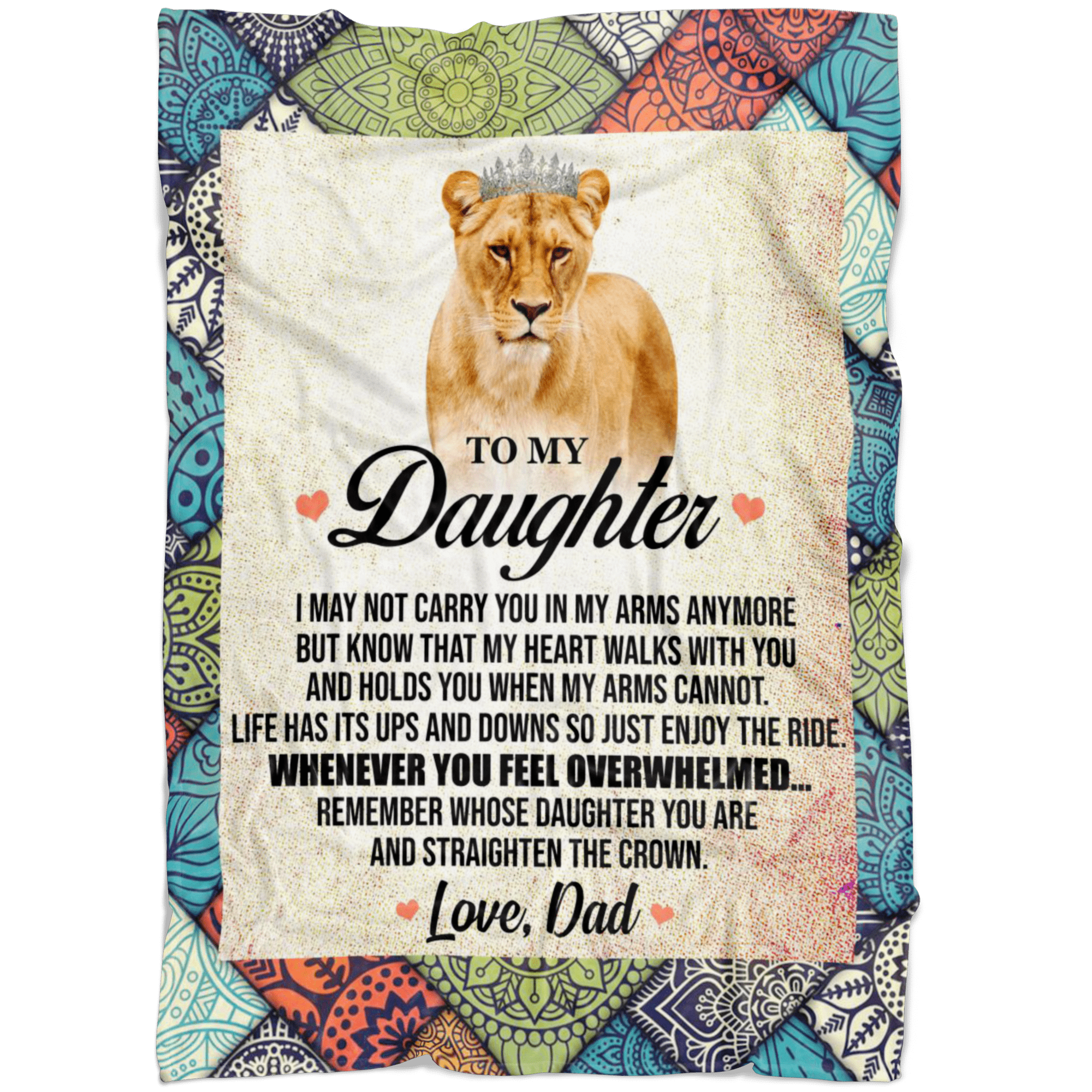 My Daughter Tiger Whenever You Feel Overwhelmed Soft Fleece Blanket