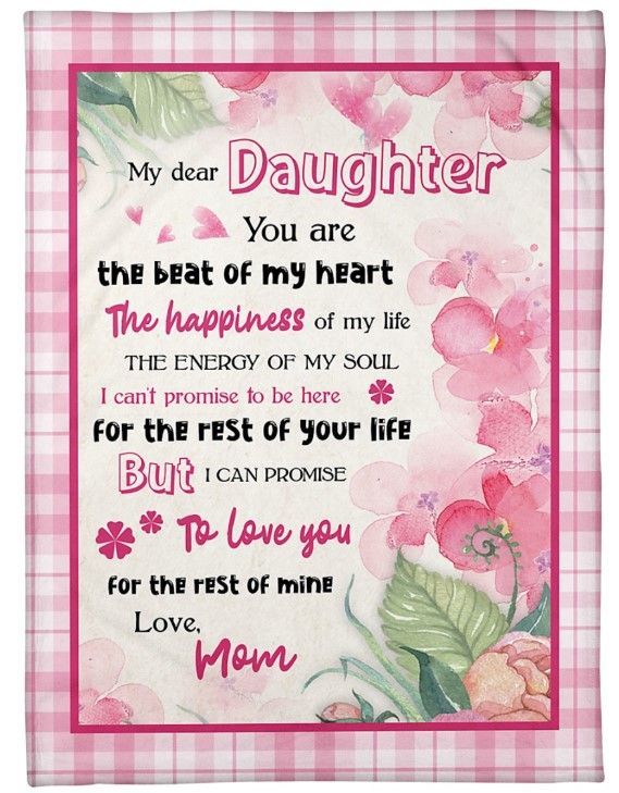 My Daughter You Are The Beat Of My Heart Sherpa Fleece Blanket