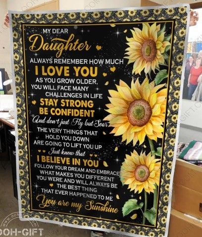 My Dear Daughter Sherpa Fleece Blanket