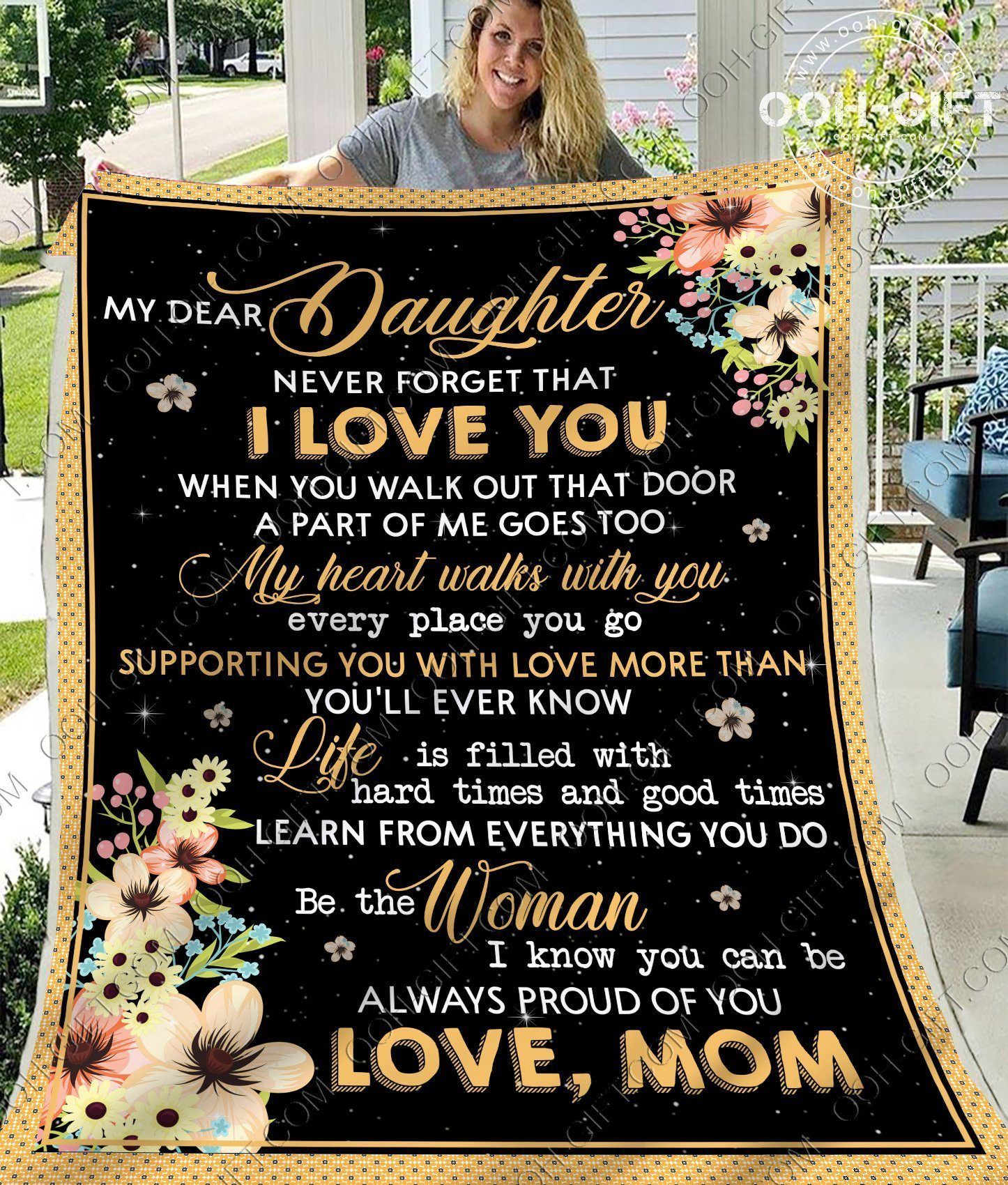 My Dear Daughter Sherpa Fleece Blanket