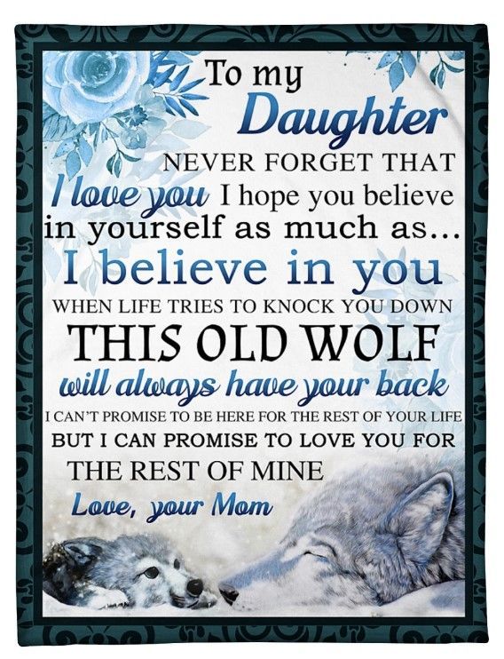 My Dear Daughter Never Forget That I Love You Sherpa Fleece Blanket