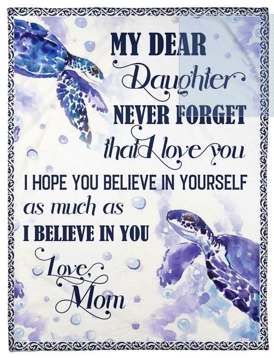 My Dear Daughter Never Forget That I Love You Sherpa Fleece Blanket
