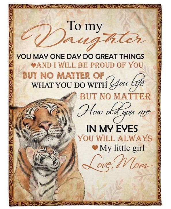 My Dear Daughter Never Forget That I Love You Sherpa Fleece Blanket