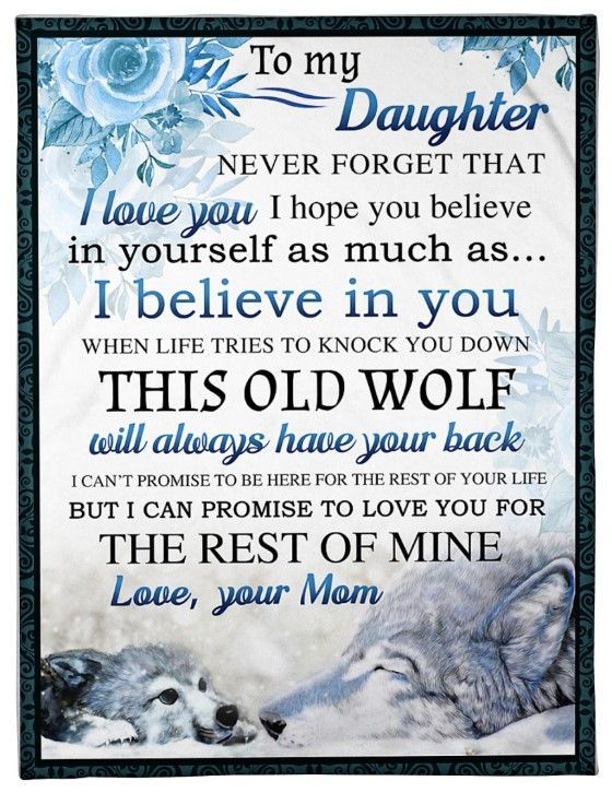 My Dear Daughter Never Forget That I Love You Sherpa Fleece Blanket