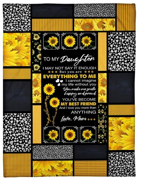 My Dear Daughter Youre My Everything Sherpa Fleece Blanket