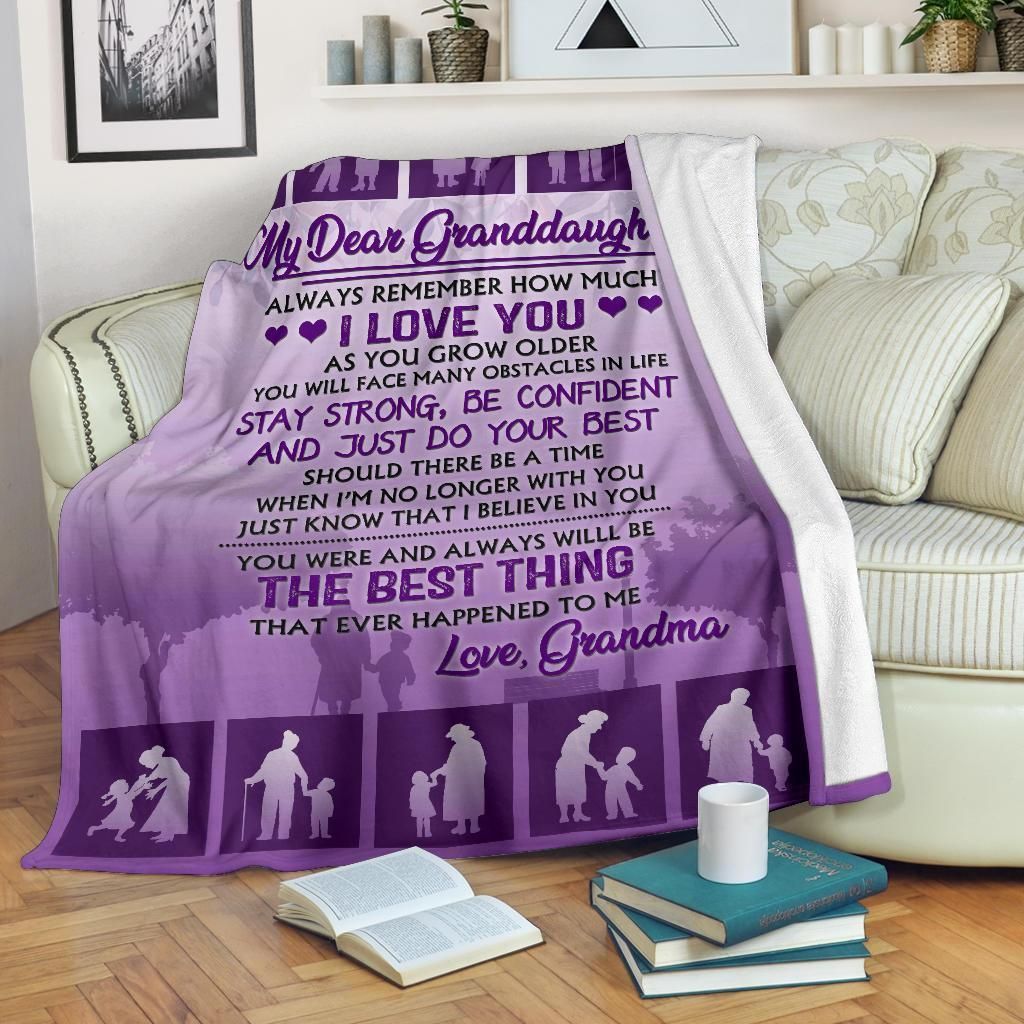 My Dear Granddaughter Sherpa Fleece Blanket