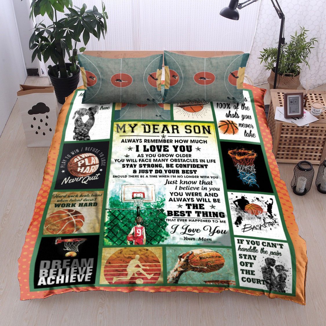My Dear Son Basketball Bedding Set