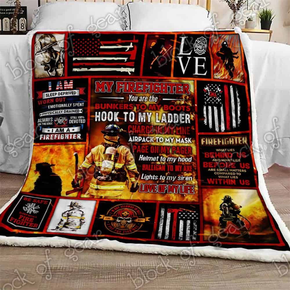 My Firefighter Love Of My Life Fleece Blanket