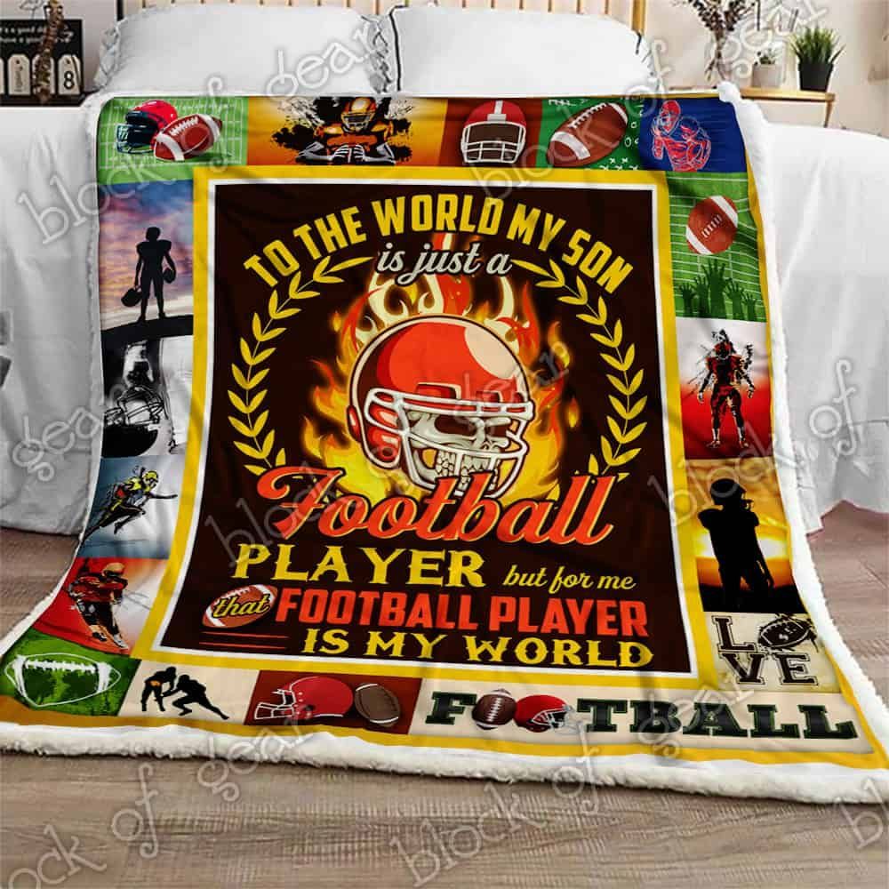 My Football Son Fleece Blanket