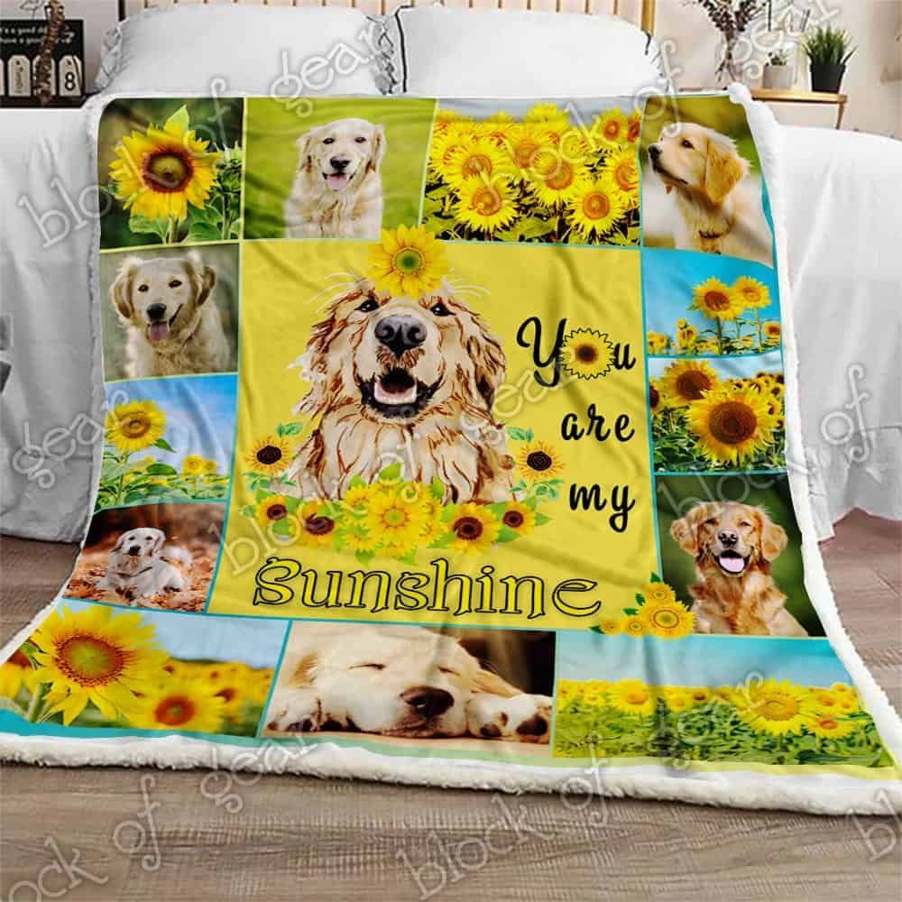 My Golden Retriever My Sunshine Fleece Blanket