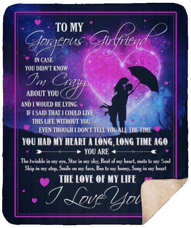 My Gorgeous Girlfriend Sherpa Fleece Blanket