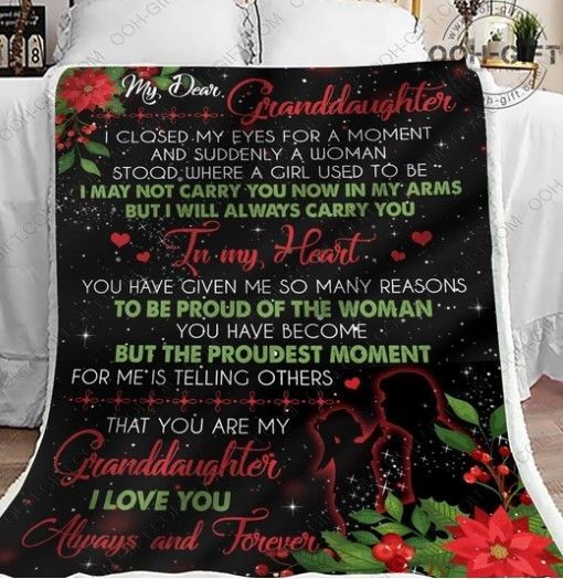 My Granddaughter Christmas Sherpa Fleece Blanket