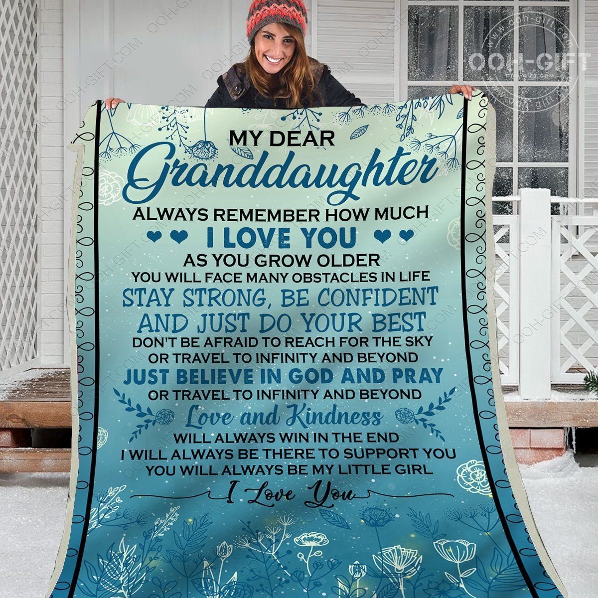 My Granddaughter Sherpa Fleece Blanket