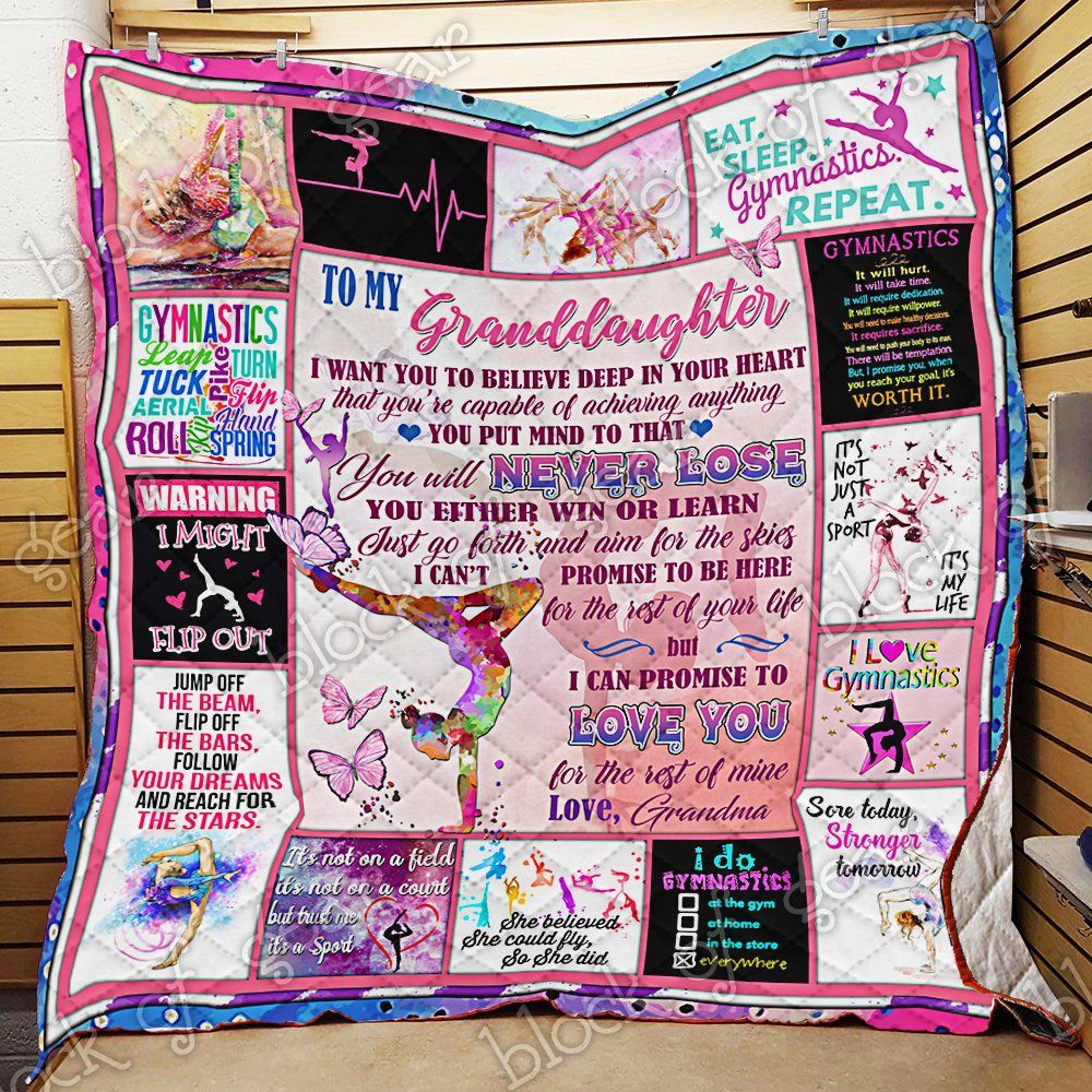 My Granddaughter I Love You Grandma Gymnastics Quilt Pn719Gm Dhc11122696Dd