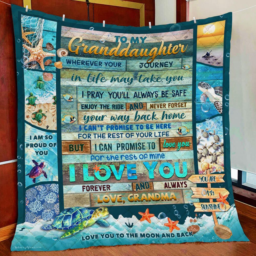 My Granddaughter Lovely Turtle GS-CL-LD2506 Quilt Blanket